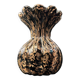 Vase signed in Murano Venice crystal with gold inclusion on a black background