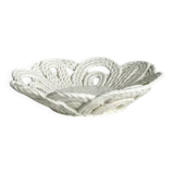 Antique twisted white porcelain basket