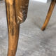 4 vintage wooden cross back bistro chairs