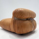 Mid-Century Modern Soriana Lounge Chair ,Tobia & Afra Scarpa, Orignal Leather, 1970s