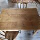 Farm table set 4/6 people and three bistro chairs