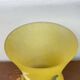 Yellow glass paste vase from the early 20th century signed Lily