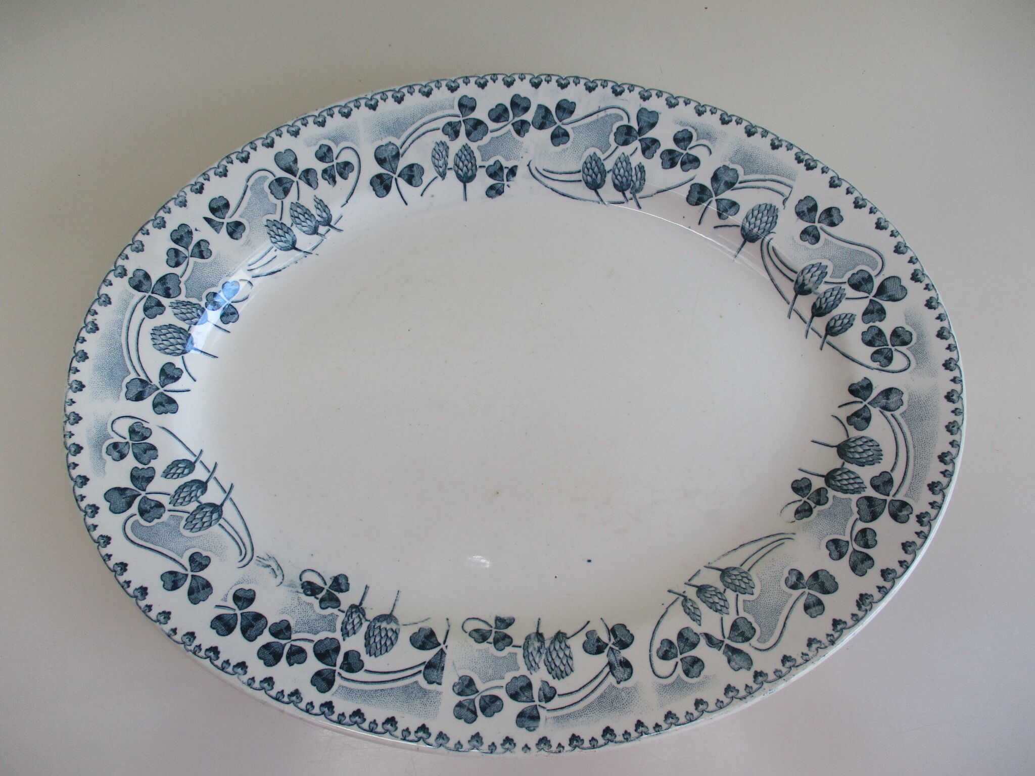 Old dish from “Grand Dépôt E Bourgeois crystal porcelain earthenware”