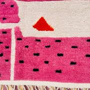 Hand-woven pink Berber rug