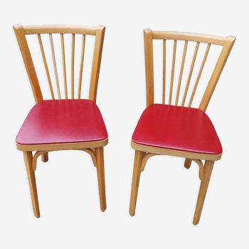 Paire de chaises Baumann  bistrot vintage