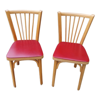 Paire de chaises Baumann  bistrot vintage