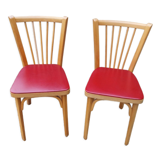 Pair of vintage Baumann bistrot chairs