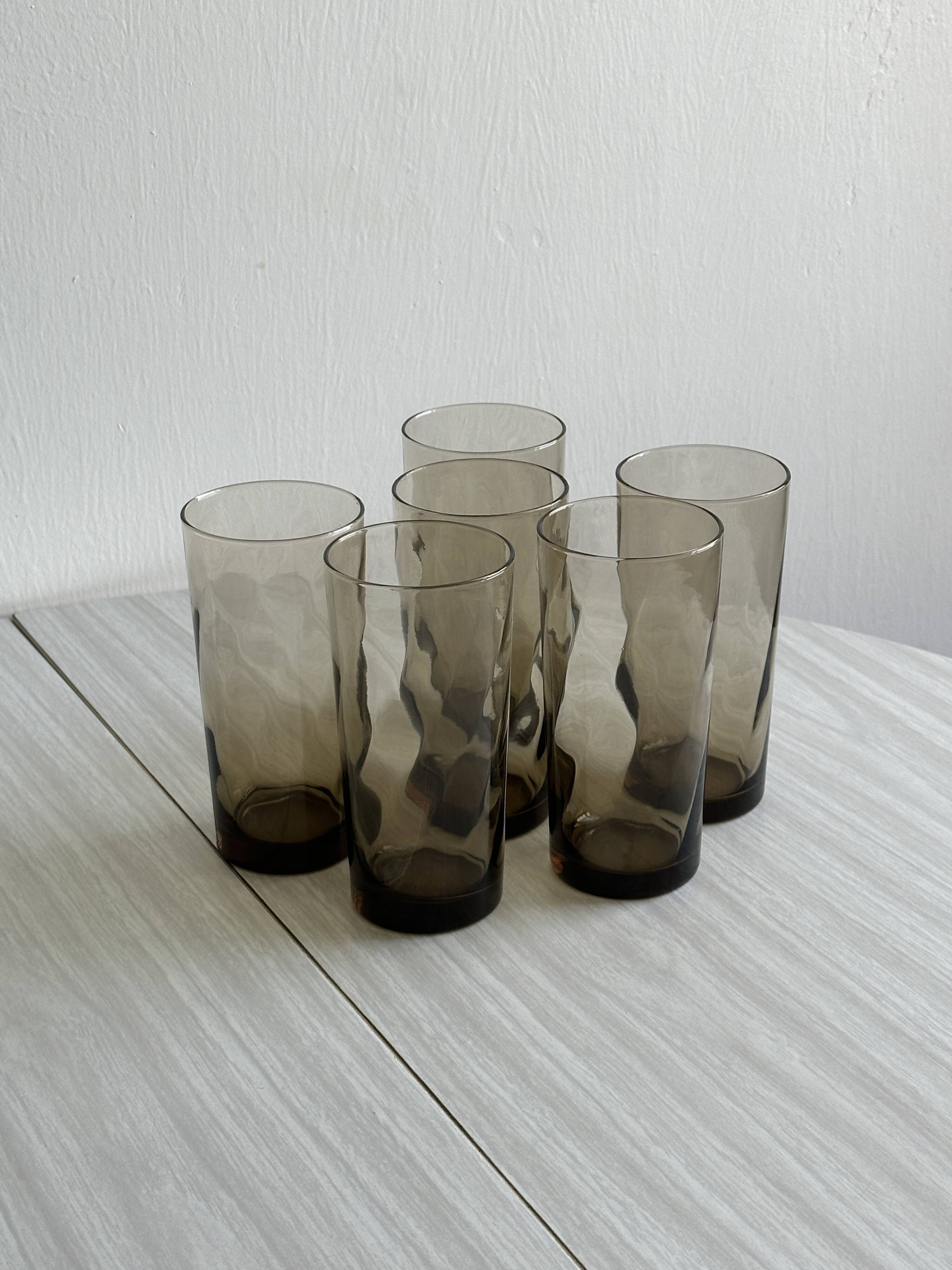 5 smoked water glasses France