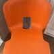 Vintage 1970 Joe Colombo 860 861 Kartell chair bright orange
