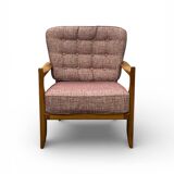 "José" armchair in solid oak by Guillerme & Chambron for Votre Ma