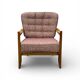 "José" armchair in solid oak by Guillerme & Chambron for Votre Ma