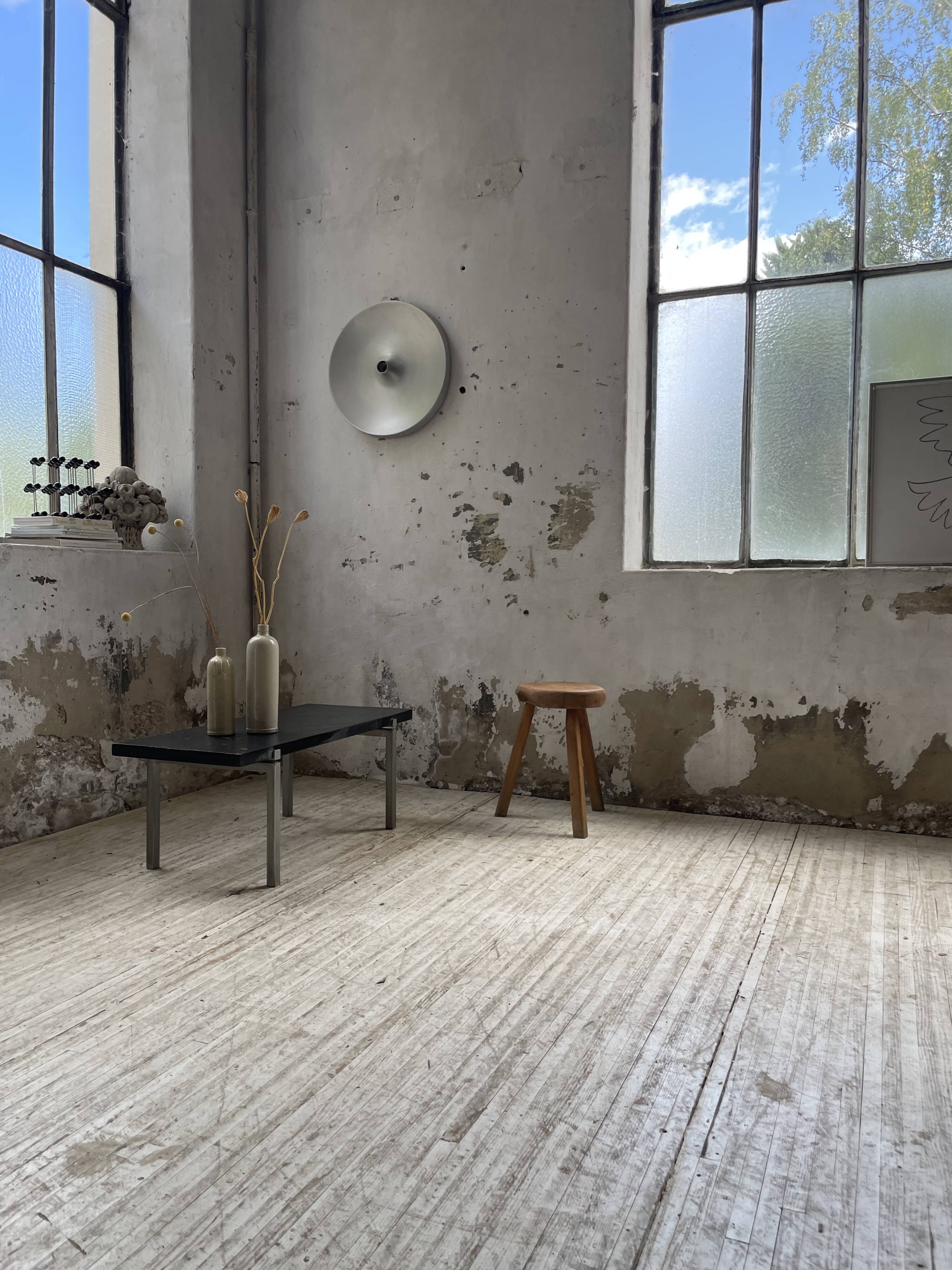 1950s slate coffee table