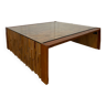 Table basse vintage en bois dur de Percival Lafer Brésil 1960