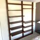 70s teak wall bookcase, minimalist design, 2.5m x 2m