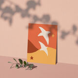 Illustration A4 bird flight 21X 29, 7cm