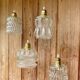 Vintage structured glass pendant globe.