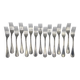 Set of 15 silver-plated dessert forks by Calegaro