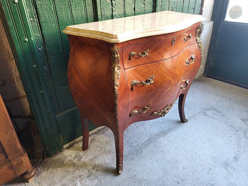 petite commode en bois de rose 3 tiroirs