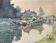 Tableau Aquarelle de Paul Monnier "Longvic" cf. Dijon" vers 1900