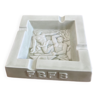 Large ashtray empty pocket in earthenware René Buthaud Art Deco