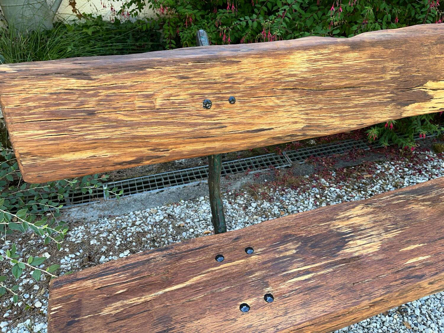 Art Nouveau garden bench