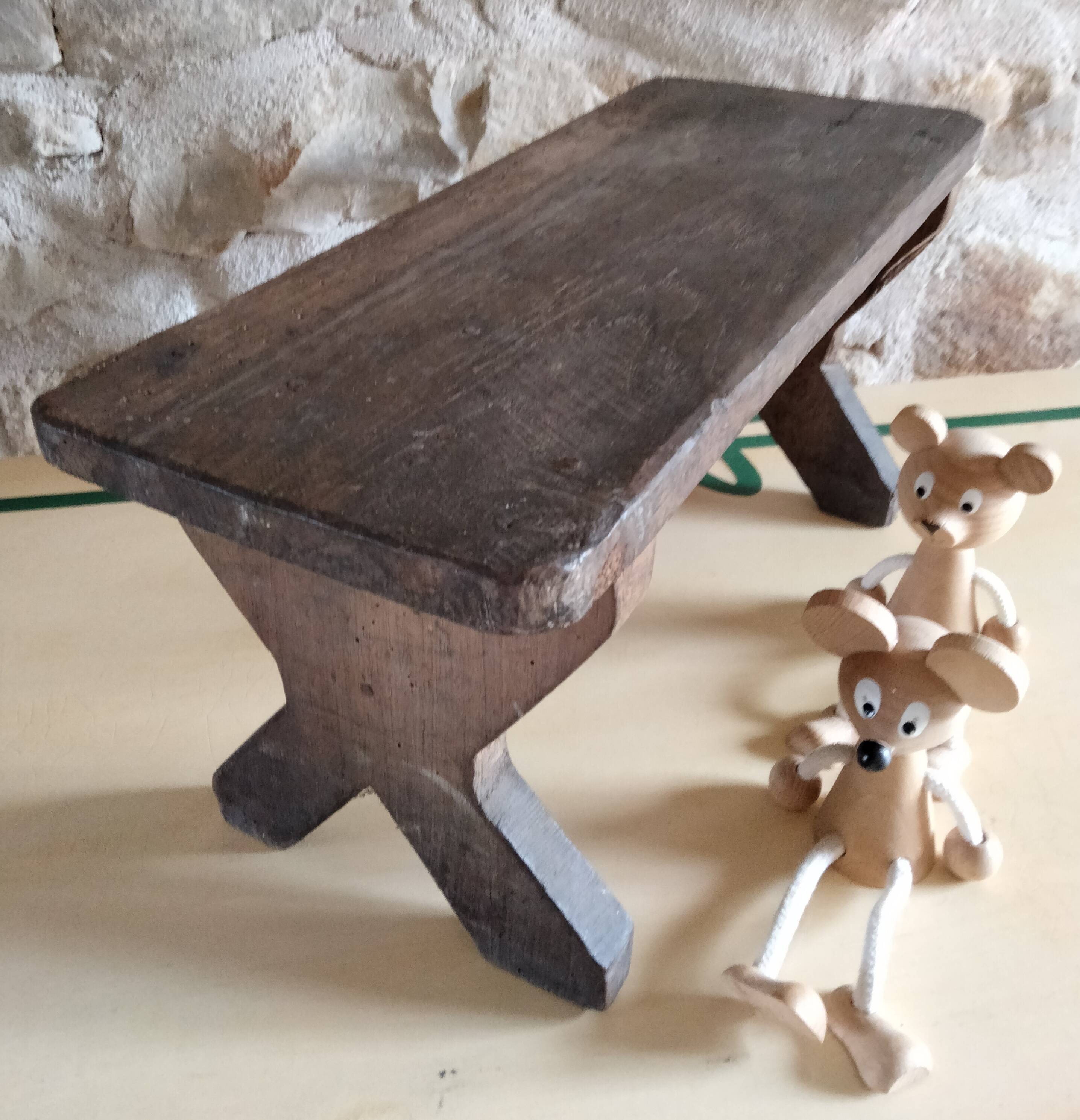 Small wooden bench