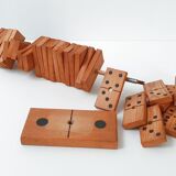 Vintage pine dominoes game 1970