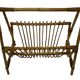 Vintage Rattan Magazine Basket Newspaper Rack 60s Rohe