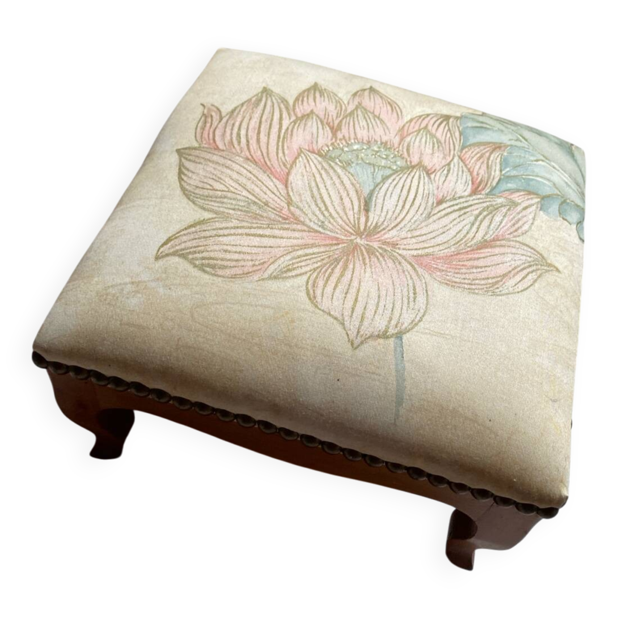 Vintage upholstered stool/footrest