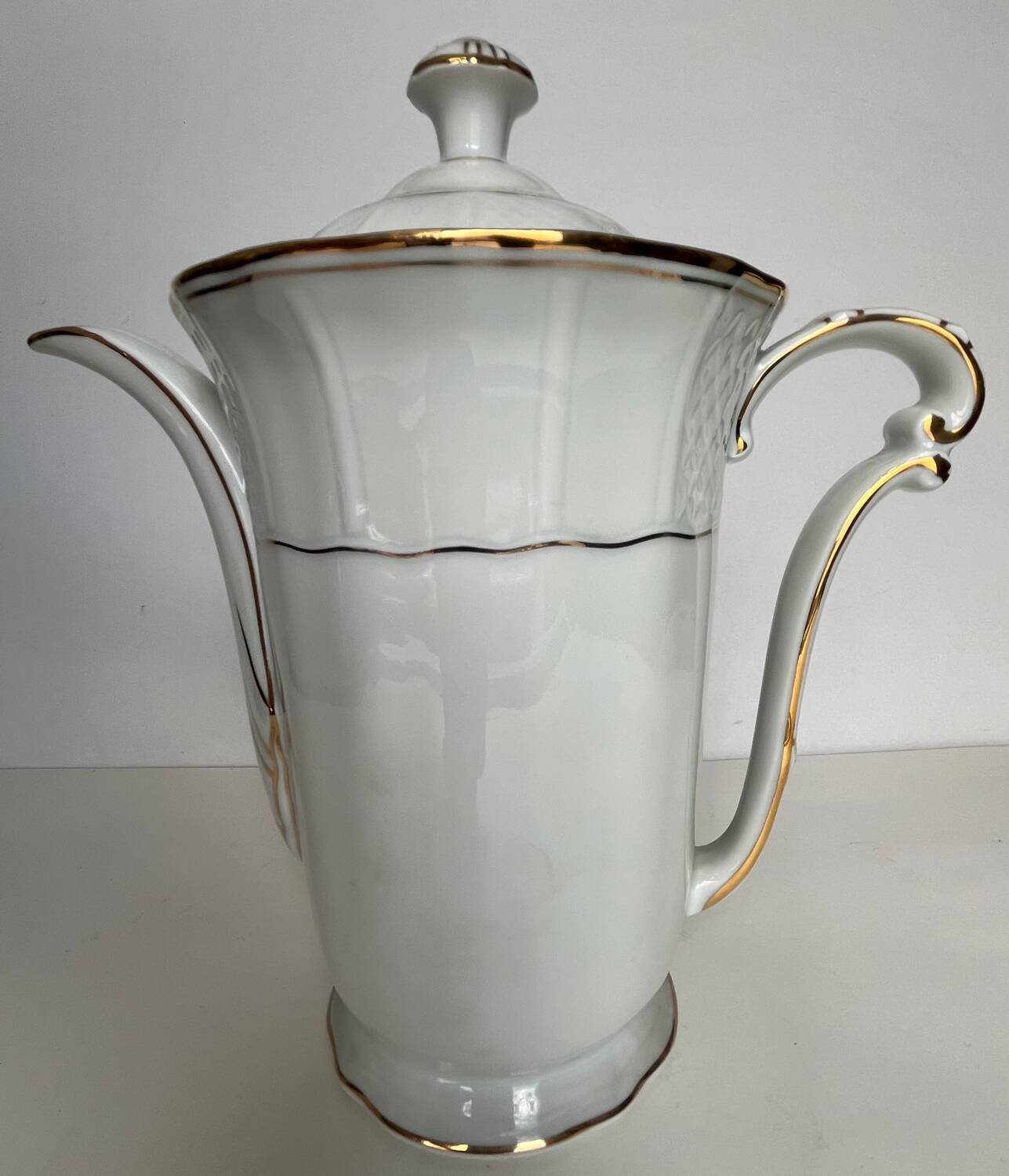 Cafetière en porcelaine blanche de Limoges