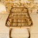Table basse vintage en bambou et rotin dans le goût de Tito Agnoli, circa 1960
