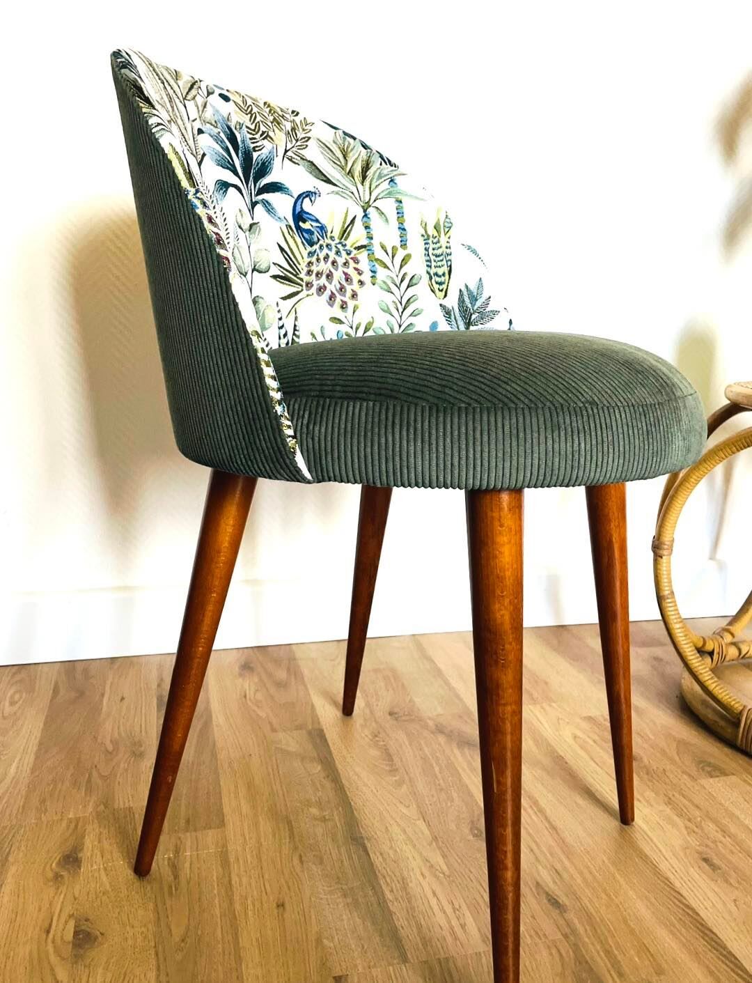 Cocktail Chair, Green Velvet