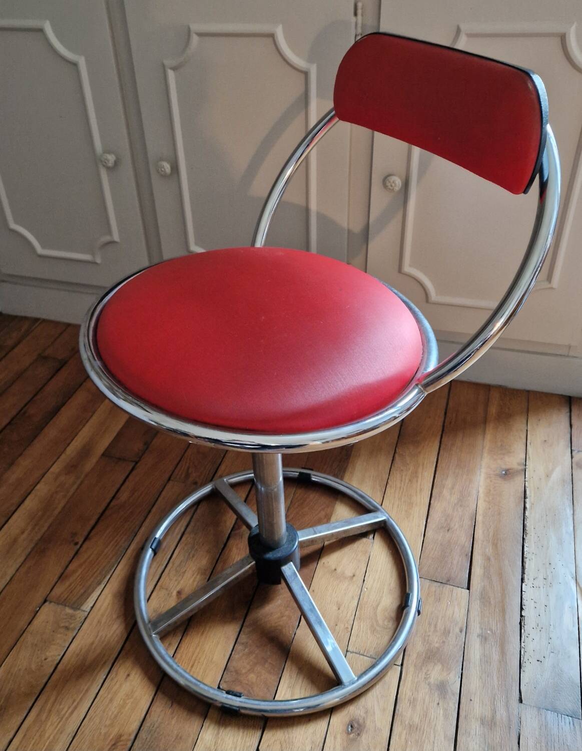 Vintage 70s Art Deco Jazz Style Stool Seat