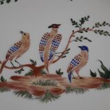 Faience cake dish signed