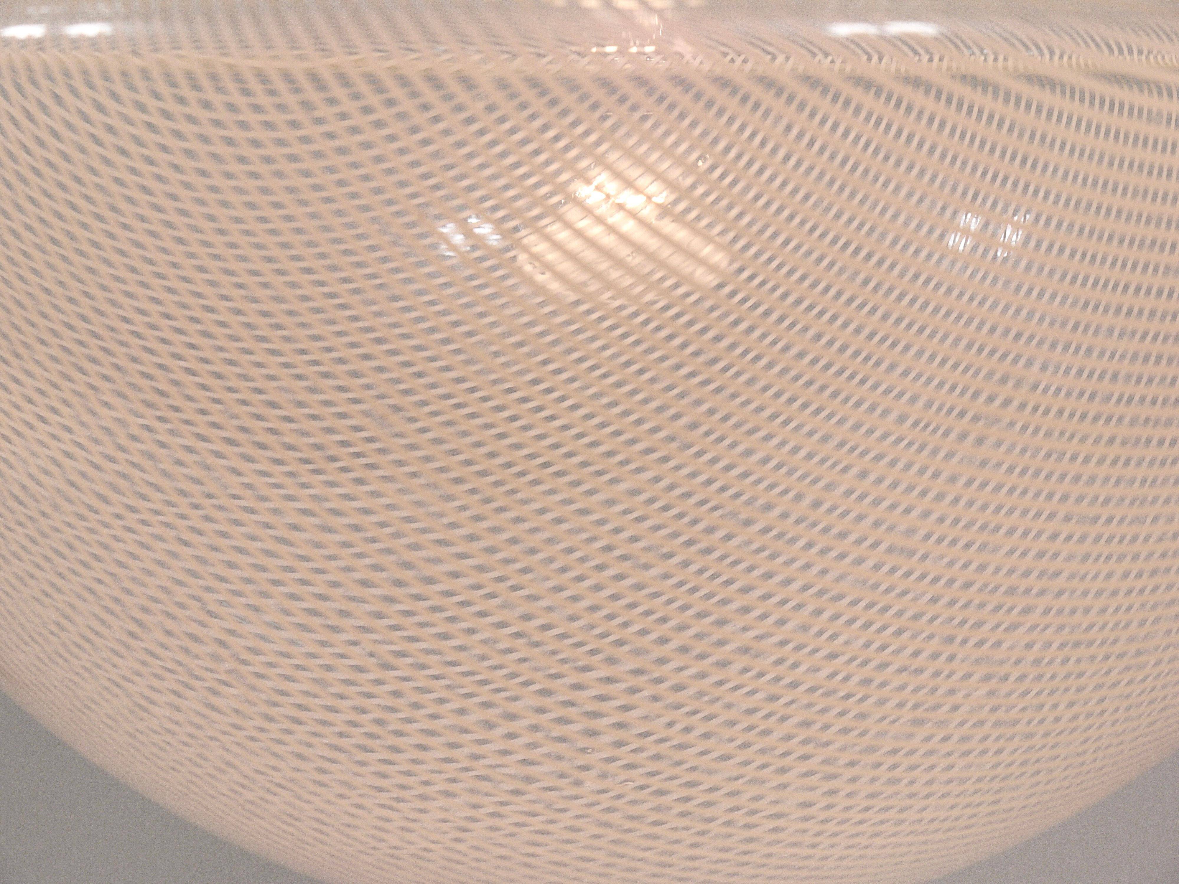 Harvey Guzzini Suspension Boule Op-Art Striped Postmodern by Meblo, 1970s