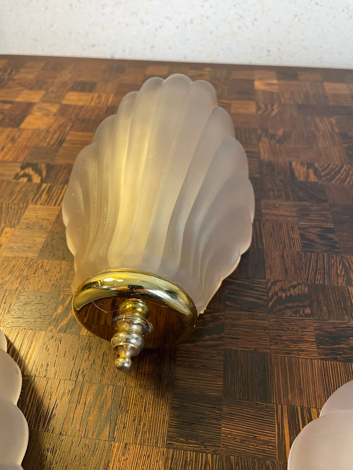 Art Deco shell wall sconces