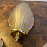 Art Deco shell wall sconces