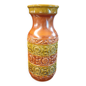 Grand vase numéroté West Germany (1386/40), en faïence bicolore.