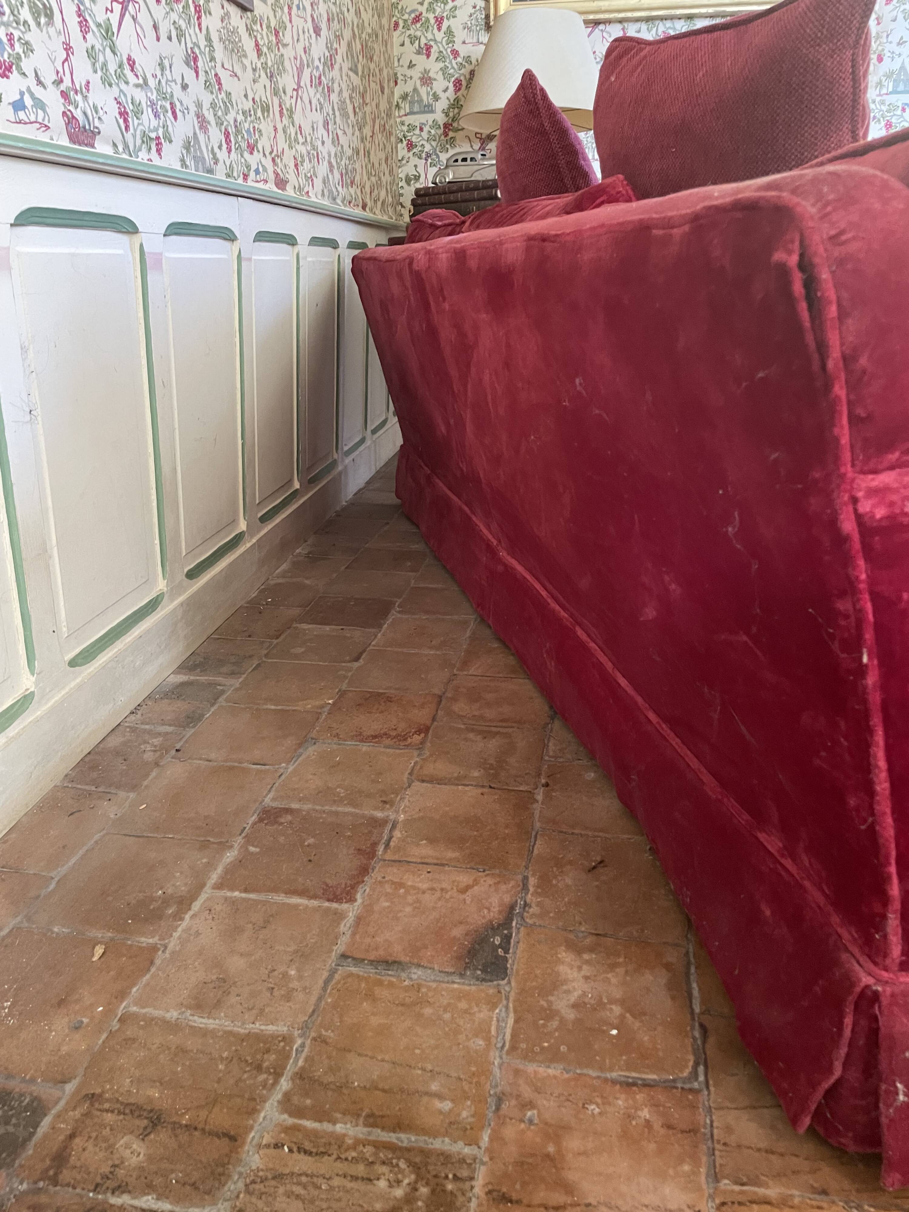 Velvet sofa