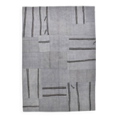 Tapis Kilim vintage gris et noir