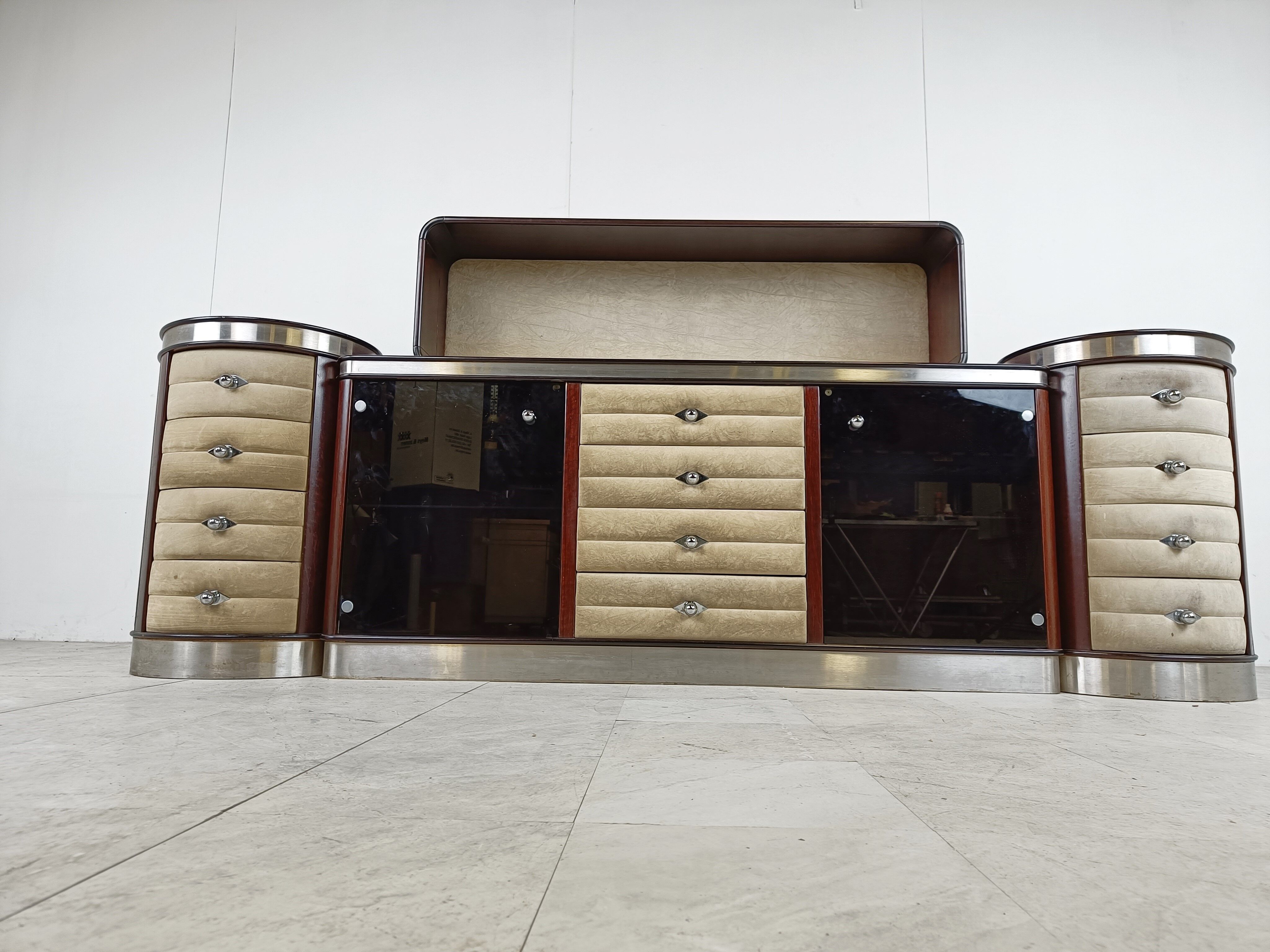 Buffet italien de style art déco, années 1970