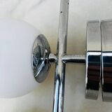 2 vintage double opaline globe wall lights 1960