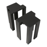 Black Stackable Stool by Bram Vanderbeke, Belgium