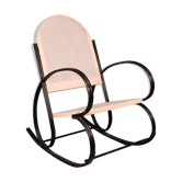 Fauteuil à bascule métal perforé 1950