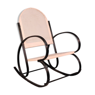 1950s perforated metal rocking chair