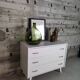 Commode vintage blanche