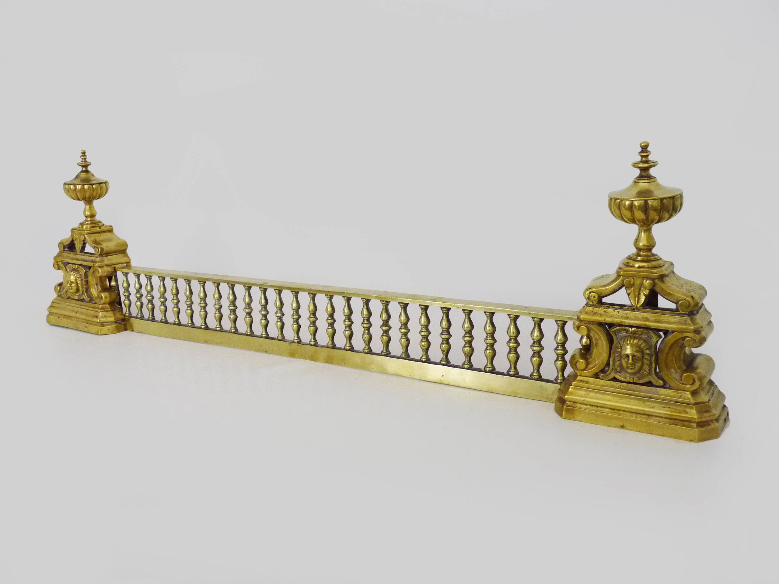 Fireplace bar, fireplace bar, fire bar, fireplace front in gilded bronze