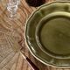 5 Lunéville Moss Green dessert plates.