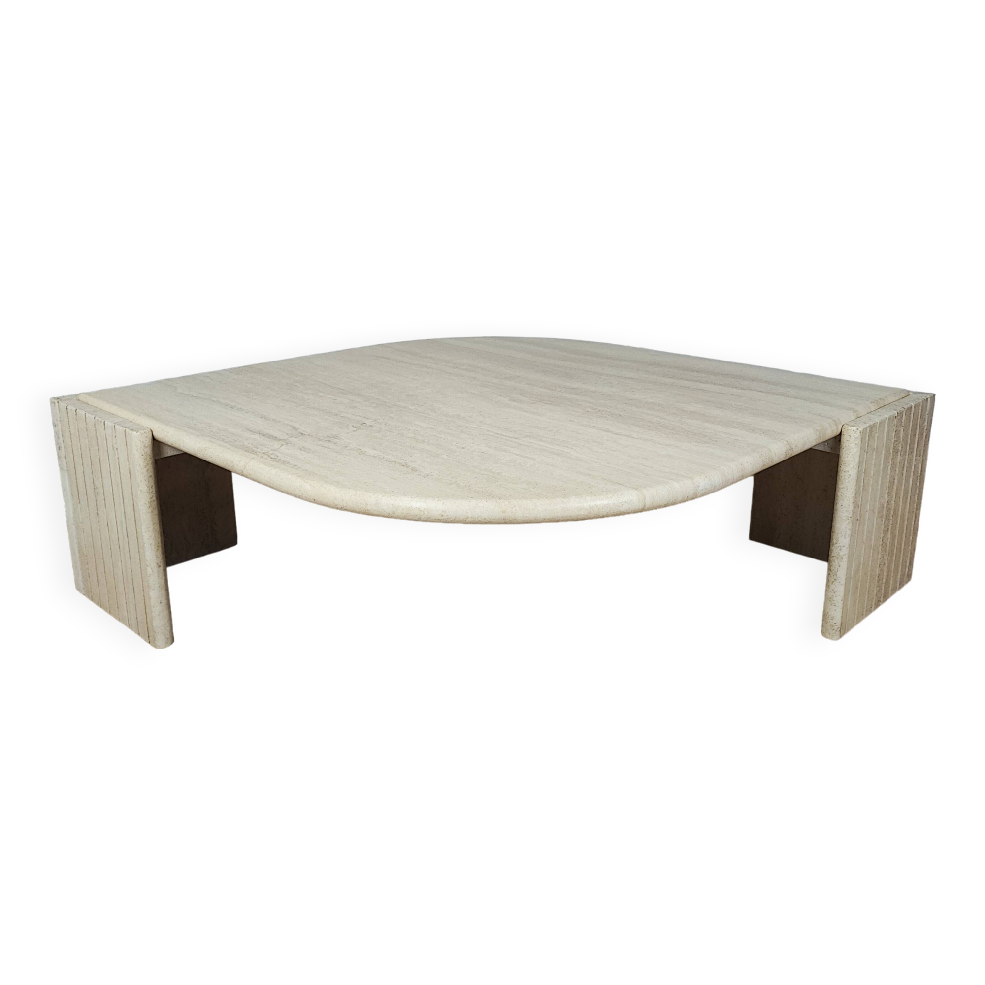 Roche Bobois 70' travertine coffee table