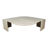 Table basse en travertin  Roche Bobois 70'